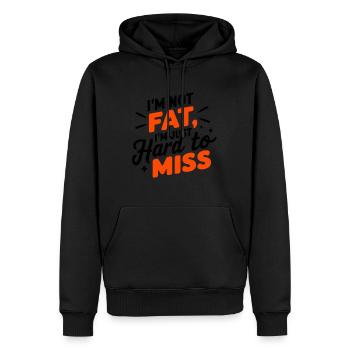 Je ne suis pas gros, difficile à manquer - Sweat à capuche Premium bio Homme - noir - Devant - Nico (187cm)