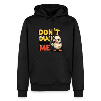 Don't Duck With Me Lustiges Entendessin - Männer Premium Bio Hoodie - Schwarz - Vorne - Nico (187cm)