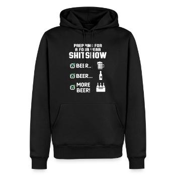 beer prepping for the shotshow politics irony usa - Men’s Premium Organic Hoodie - black - Front - Nico (187cm)