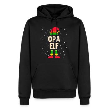 OPA ELF Großvater Weihnachten Opi Elfen - Männer Premium Bio Hoodie - Schwarz - Vorne - Nico (187cm)