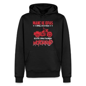 Opi MANCHE OPAS SPIELEN BINGO ECHTE OPAS FAHREN - Männer Premium Bio Hoodie - Schwarz - Vorne - Nico (187cm)