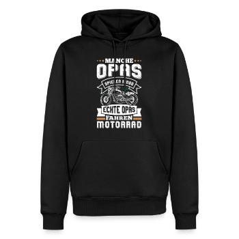 Opi MANCHE OPAS SPIELEN BINGO ECHTE OPAS FAHREN - Männer Premium Bio Hoodie - Schwarz - Vorne - Nico (187cm)