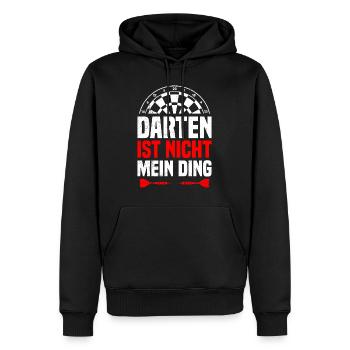 Dartspieler DARTEN IST NICHT MEIN DING Lustiges - Männer Premium Bio Hoodie - Schwarz - Vorne - Nico (187cm)