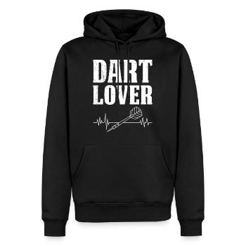 Dart Spieler DART LOVER Lustiges Darts Fan - Männer Premium Bio Hoodie - Schwarz - Vorne - Nico (187cm)