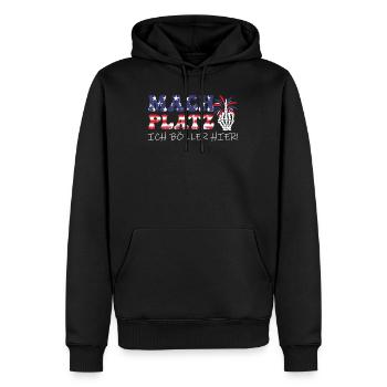 Feuerwerk MACH PLATZ ICH BÖLLER HIER! Lustiges - Männer Premium Bio Hoodie - Schwarz - Vorne - Nico (187cm)