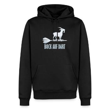 Dartspieler BOCK AUF DART Lustiges Darts - Männer Premium Bio Hoodie - Schwarz - Vorne - Nico (187cm)