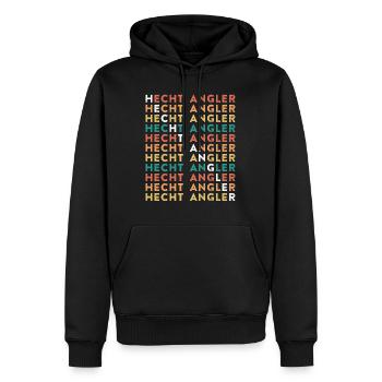HECHT ANGLER Geburtstag Angeln Hobby Fischen - Männer Premium Bio Hoodie - Schwarz - Vorne - Nico (187cm)