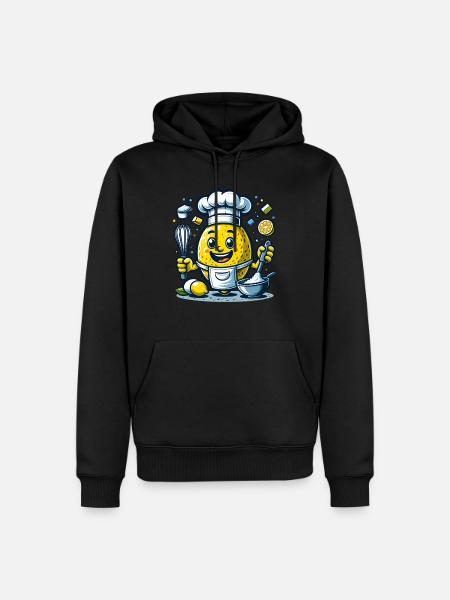 Happy lemon cooking adventure - Men’s Premium Organic Hoodie - black