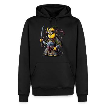 Wütender Samurai Zitrone Krieger Kunstwerk - Männer Premium Bio Hoodie - Schwarz - Vorne - Nico (187cm)