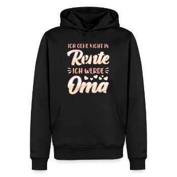 Ruhestand ICH GEHE NICHT IN RENTE ICH WERDE OMA - Männer Premium Bio Hoodie - Schwarz - Vorne - Nico (187cm)