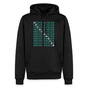 HECHT ANGLER Geburtstag Angeln Hobby Fischen - Männer Premium Bio Hoodie - Schwarz - Vorne - Nico (187cm)
