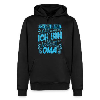 Großmutter BIN KEINE RENTNERIN BIN VOLLZEIT OMA - Männer Premium Bio Hoodie - Schwarz - Vorne - Nico (187cm)