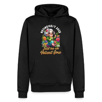 RUHESTAND 2025 BIN JETZT VOLLZEIT OMA Lustiges - Männer Premium Bio Hoodie - Schwarz - Vorne - Nico (187cm)