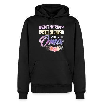 Ruhestand RENTNERIN BIN JETZT VOLLZEIT OMA - Männer Premium Bio Hoodie - Schwarz - Vorne - Nico (187cm)