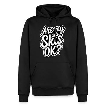 Are My Skis Ok 11 - Männer Premium Bio Hoodie - Schwarz - Vorne - Nico (187cm)