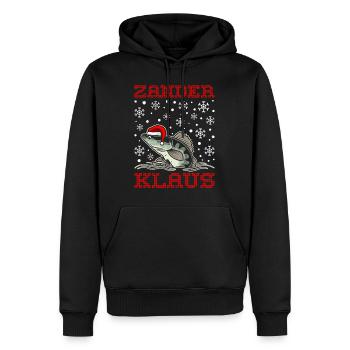 Lustiges Weihnachten Angler Zander - Männer Premium Bio Hoodie - Schwarz - Vorne - Nico (187cm)