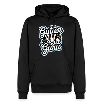 Gutter Ball Guru 11 - Männer Premium Bio Hoodie - Schwarz - Vorne - Nico (187cm)