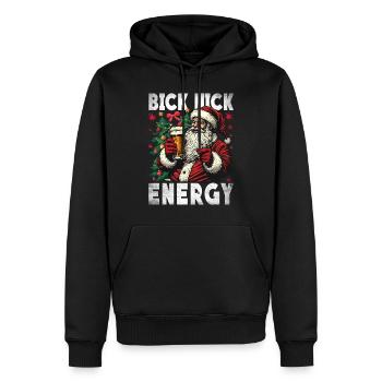 Big Nick Energy Lustiger Weihnachtsmann Weihnachte - Männer Premium Bio Hoodie - Schwarz - Vorne - Nico (187cm)