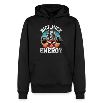 Big Nick Energy Lustiger Weihnachtsmann Weihnachte - Männer Premium Bio Hoodie - Schwarz - Vorne - Nico (187cm)