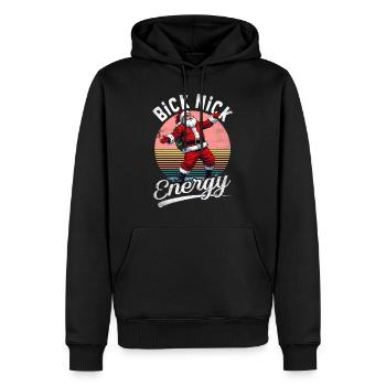 Big Nick Energy Lustiger Weihnachtsmann Weihnachte - Männer Premium Bio Hoodie - Schwarz - Vorne - Nico (187cm)