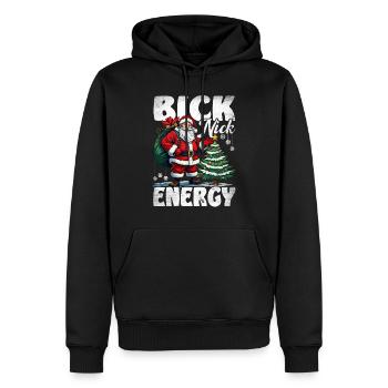 Big Nick Energy Lustiger Weihnachtsmann Weihnachte - Männer Premium Bio Hoodie - Schwarz - Vorne - Nico (187cm)