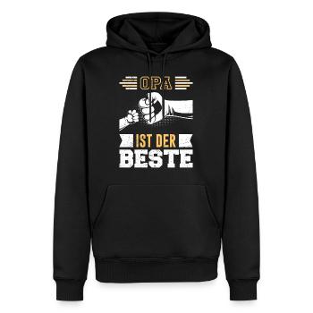 OPA IST DER BESTE Geburtstag Großvater Opi - Männer Premium Bio Hoodie - Schwarz - Vorne - Nico (187cm)