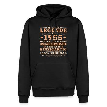 1955 Jahrgang Perfekt Gealtert Vintage Geburtstag - Männer Premium Bio Hoodie - Schwarz - Vorne - Nico (187cm)