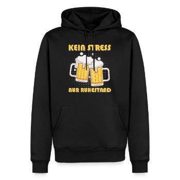 Rentner KEIN STRESS NUR RUHESTAND Lustiges - Männer Premium Bio Hoodie - Schwarz - Vorne - Nico (187cm)