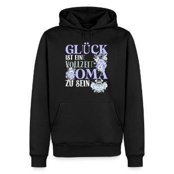 Omi GLÜCK IST EINE VOLLZEIT OMA ZU SEIN Geburtstag - Männer Premium Bio Hoodie - Schwarz - Vorne - Nico (187cm)