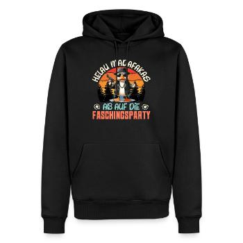 HELAU MADAFAKAS AB AUF DIE KARNEVAL PARTY Lustiges - Männer Premium Bio Hoodie - Schwarz - Vorne - Nico (187cm)