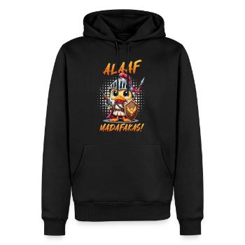 Karneval Enten ALAAF MADAFAKAS Lustiges Kölner - Männer Premium Bio Hoodie - Schwarz - Vorne - Nico (187cm)