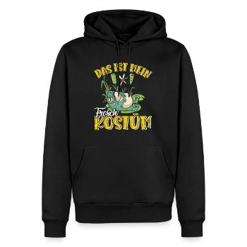 Karneval Party Frösche DAS IST MEIN FROSCHKOSTÜM - Männer Premium Bio Hoodie - Schwarz - Vorne - Nico (187cm)