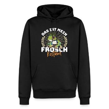 Karneval Party Frösche DAS IST MEIN FROSCHKOSTÜM - Männer Premium Bio Hoodie - Schwarz - Vorne - Nico (187cm)