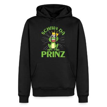 Karneval Kostüm Party SCHBIN DA PRINZ Lustiges - Männer Premium Bio Hoodie - Schwarz - Vorne - Nico (187cm)