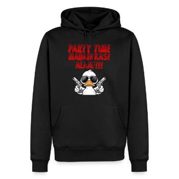 Entenkostüm PARTY TIME MADAFAKAS ALAAF Lustiges - Männer Premium Bio Hoodie - Schwarz - Vorne - Nico (187cm)
