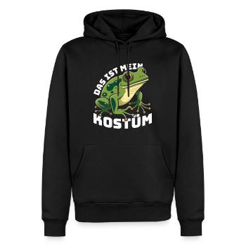 Karneval Party Frösche DAS IST MEIN FROSCHKOSTÜM - Männer Premium Bio Hoodie - Schwarz - Vorne - Nico (187cm)
