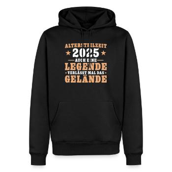 Altersteilzeit 2025 Angehender Ruhestand - Männer Premium Bio Hoodie - Schwarz - Vorne - Nico (187cm)