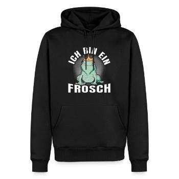 Karneval Party ICH BIN EIN FROSCH Lustiges - Männer Premium Bio Hoodie - Schwarz - Vorne - Nico (187cm)