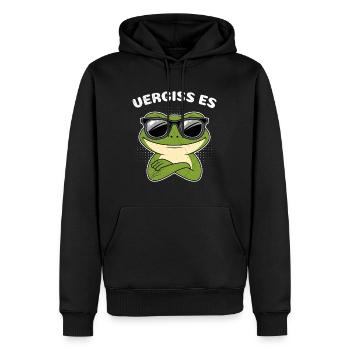 Karneval Froschkostüm VERGISS ES Lustiges - Männer Premium Bio Hoodie - Schwarz - Vorne - Nico (187cm)