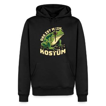 Karneval Party Frösche DAS IST MEIN FROSCHKOSTÜM - Männer Premium Bio Hoodie - Schwarz - Vorne - Nico (187cm)