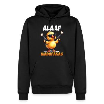 Karneval Enten ALAAF MADAFAKAS Lustiges Kölner - Männer Premium Bio Hoodie - Schwarz - Vorne - Nico (187cm)