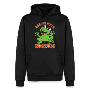 Karneval Party Frösche DAS IST MEIN FROSCHKOSTÜM - Männer Premium Bio Hoodie - Schwarz - Vorne - Nico (187cm)