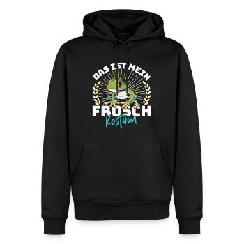 Karneval Party Frösche DAS IST MEIN FROSCHKOSTÜM - Männer Premium Bio Hoodie - Schwarz - Vorne - Nico (187cm)