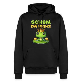 Karneval Kostüm SCHBIN DÄ PRINZ Lustiges - Männer Premium Bio Hoodie - Schwarz - Vorne - Nico (187cm)