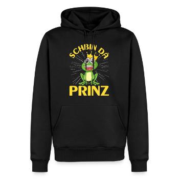 Karneval Kostüm Party SCHBIN DA PRINZ Lustiges - Männer Premium Bio Hoodie - Schwarz - Vorne - Nico (187cm)
