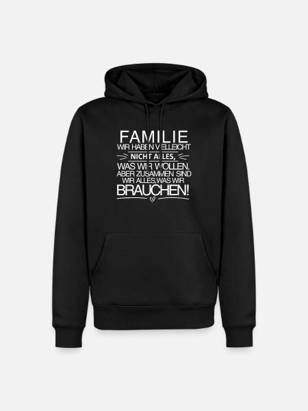 Family - Together we are everything - Men’s Premium Organic Hoodie - black