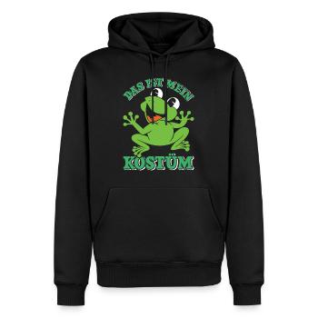 Karneval Party Frösche DAS IST MEIN FROSCHKOSTÜM - Männer Premium Bio Hoodie - Schwarz - Vorne - Nico (187cm)