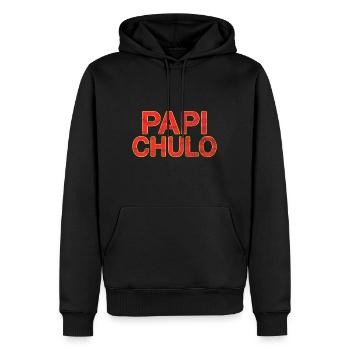 Papi Chulo - Sweat à capuche Premium bio Homme - noir - Devant - Nico (187cm)
