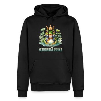 Karneval Kostüm SCHBIN DÄ PRINZ Lustiges - Männer Premium Bio Hoodie - Schwarz - Vorne - Nico (187cm)