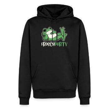 Froschkostüm Karneval Party FROSCHPARTY Lustiges - Männer Premium Bio Hoodie - Schwarz - Vorne - Nico (187cm)